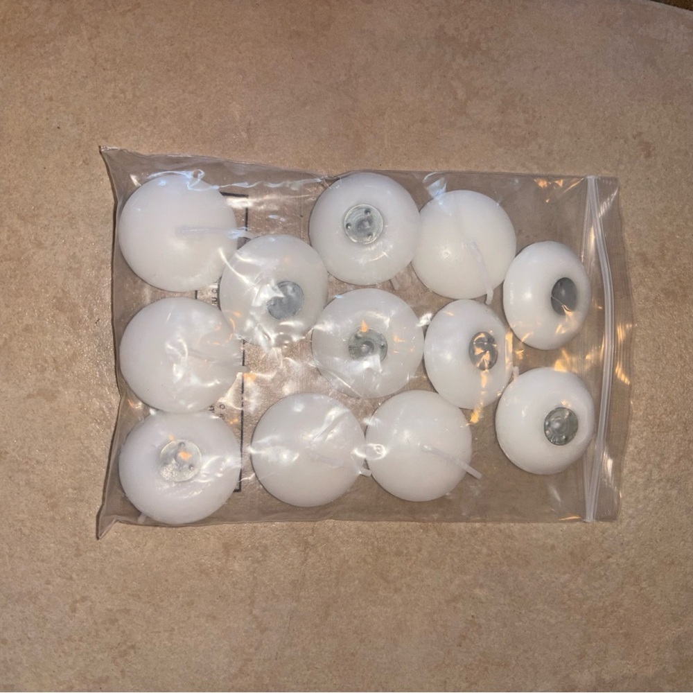 Pack of White Floating Tealight Candles - 12 Pack